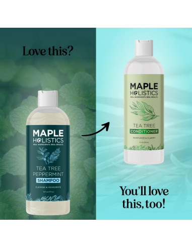 Champú Aclarador Maple Holistics 473 ml Árbol de Té y Menta