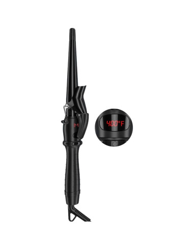 Rizador Cónico MHU PRO 1.5" con Pinza Corta y 9 Temperaturas