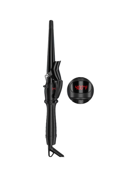 Rizador Cónico MHU PRO 1.5" con Pinza Corta y 9 Temperaturas