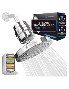 Cabezal de Ducha Filtrado SparkPod 6" Cromo Pulido 23 Etapas