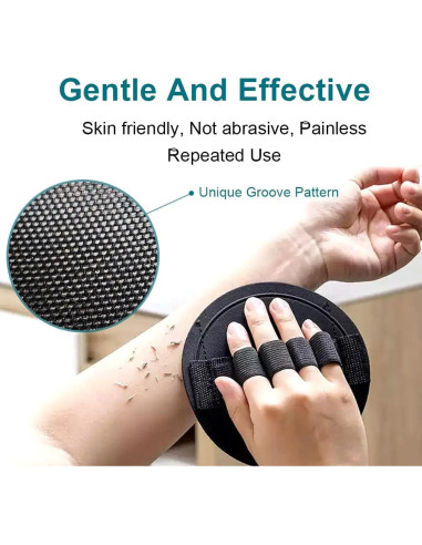 Guante Exfoliante de Goma Heeqinn 2 Piezas Grueso y Estándar