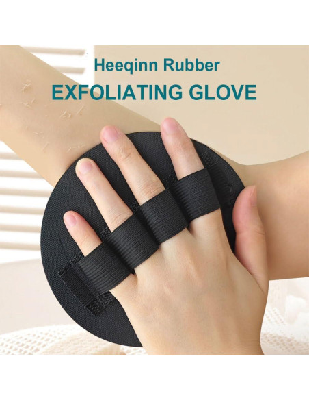 Guante Exfoliante de Goma Heeqinn 2 Piezas Grueso y Estándar