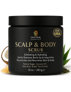 Exfoliante 2 en 1 INFINA ESSENTIALS para cuero cabelludo y cuerpo 250 ml 2