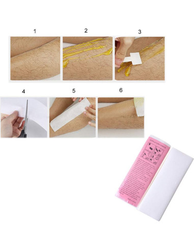 Cera Depilatoria BlingKingdom 100 Tiras para Cuerpo