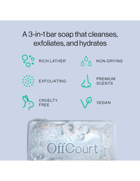 Jabón Exfoliante OffCourt 4 Paquetes 5 oz Cítricos Frescos