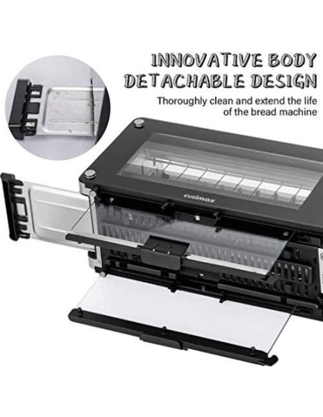 Tostadora de 2 Rebanadas CUSIMAX Acero Inoxidable con Ventana