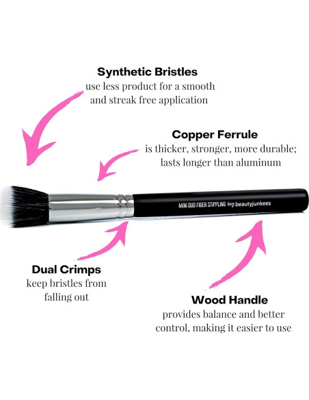 Pincel de Estampado Pequeño Beauty Junkees Doble Fibra