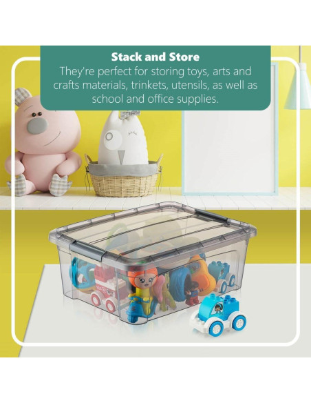 Bins de Almacenamiento Tribello 12 Litros con Tapa - Set de 2