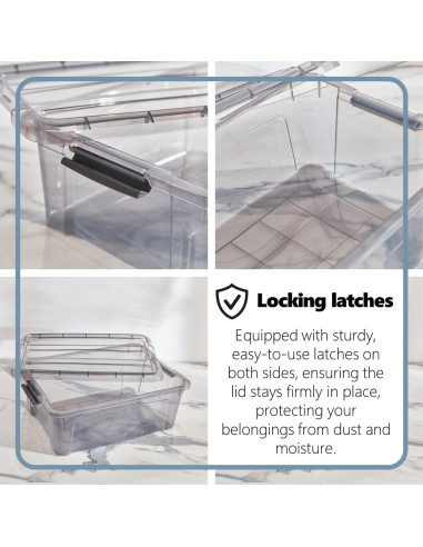 Bins de Almacenamiento Tribello 12 Litros con Tapa - Set de 2