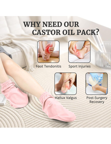 Calcetines de Aceite de Ricino Pedobi Rosa para Pies - Cuidado y Rehabilitación
