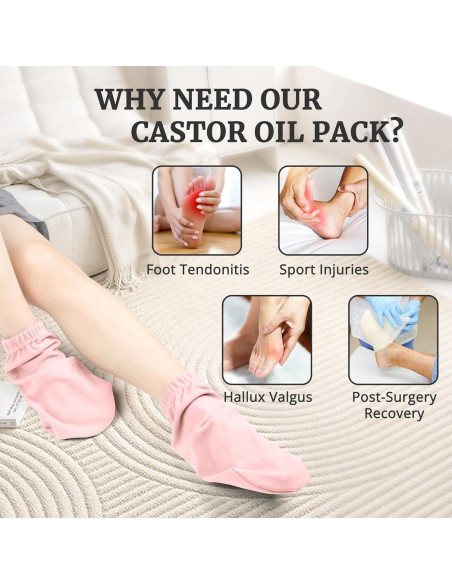 Calcetines de Aceite de Ricino Pedobi Rosa para Pies - Cuidado y Rehabilitación