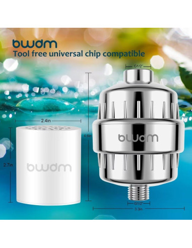 Filtro de Ducha BWDM 15 Etapas Vitamina C Cromo