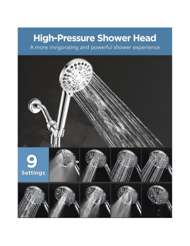 Cabezal de Ducha de Mano MakeFit con Filtro y 10 Modos