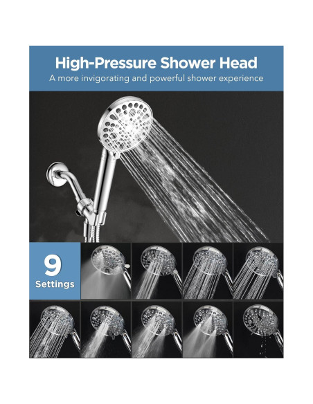 Cabezal de Ducha de Mano MakeFit con Filtro y 10 Modos