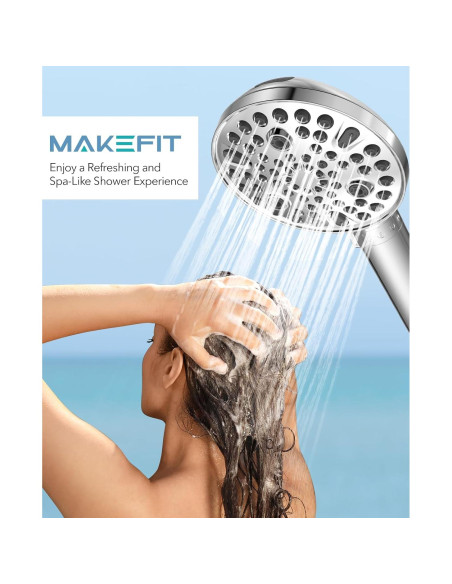 Cabezal de Ducha de Mano MakeFit con Filtro y 10 Modos