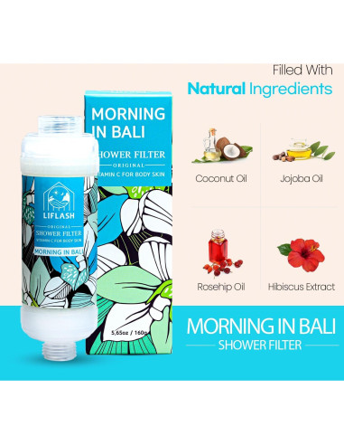 Filtro de Ducha Vitamina C LIFLASH Agua Dura 170g Aroma Bali