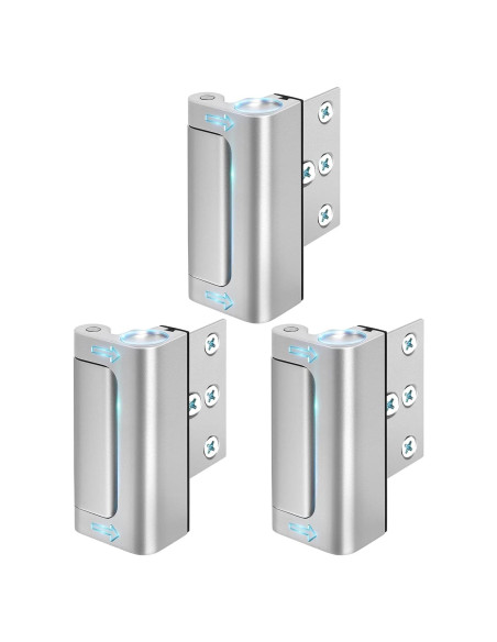 Cerradura de Seguridad WINONLY 3 Paquetes Refuerzo Metal 800 lbs Cerradura de Seguridad WINONLY 3 Paquetes Refuerzo Metal 800 lbs