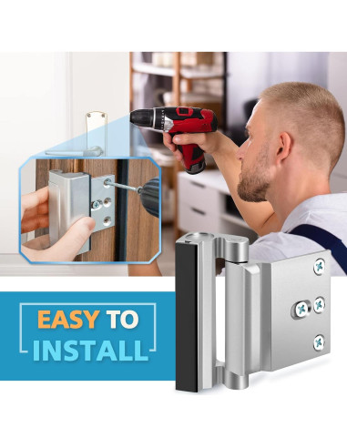 Cerradura de Seguridad WINONLY 3 Paquetes Refuerzo Metal 800 lbs