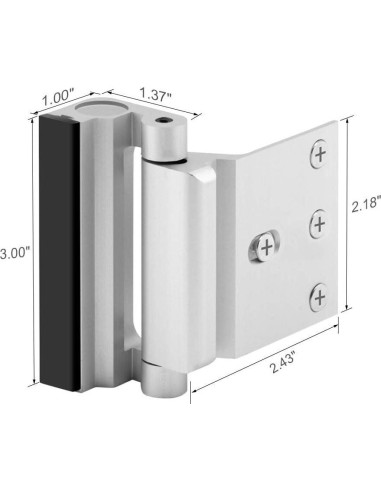 Cerradura de Seguridad WINONLY 3 Paquetes Refuerzo Metal 800 lbs