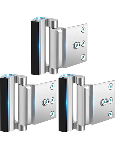 Cerradura de Seguridad WINONLY 3 Paquetes Refuerzo Metal 800 lbs Cerradura de Seguridad WINONLY 3 Paquetes Refuerzo Metal 800 lbs