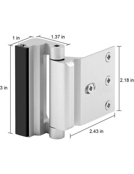 Cerradura de Seguridad EverPlus 3" para Puerta Interior - 2 Pzas