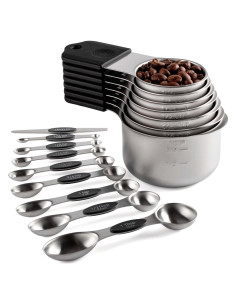 Juego de Tazas y Cucharas Medidoras Magnéticas Turewin