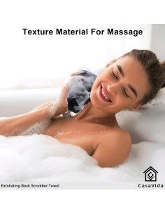 Esponja de Espalda CasaVida Exfoliante 2 Piezas Azul Gris 2