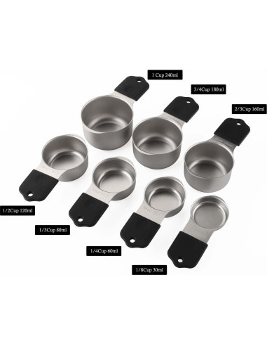 Juego de Tazas y Cucharas Medidoras Magnéticas Turewin