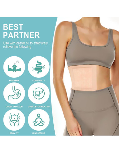 10 Piezas Paquete de Almohadillas de Aceite de Ricino Orgánico 22x20cm