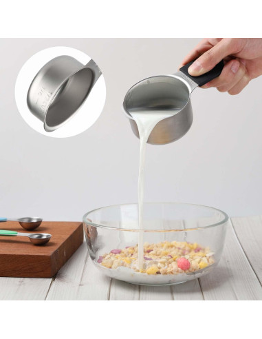 Juego de Tazas y Cucharas Medidoras Magnéticas Turewin