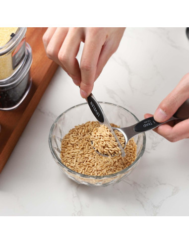 Juego de Tazas y Cucharas Medidoras Magnéticas Turewin