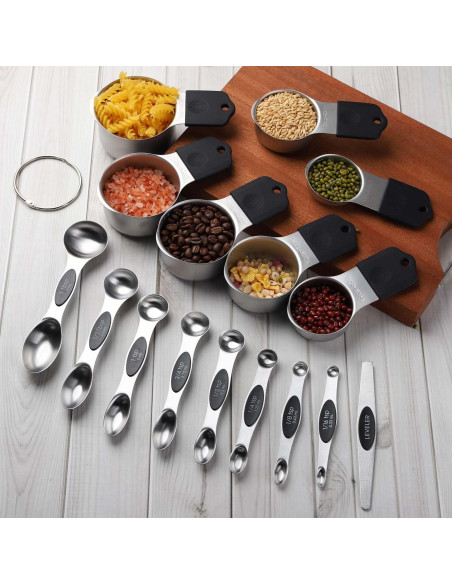 Juego de Tazas y Cucharas Medidoras Magnéticas Turewin
