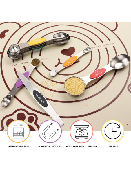 Juego de Cucharas Medidoras Magnéticas DOBROGOST 8 Piezas