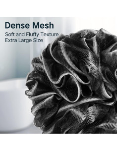 Set de 3 Esponjas de Ducha AmazerBath Borde Negro y Blanco 2