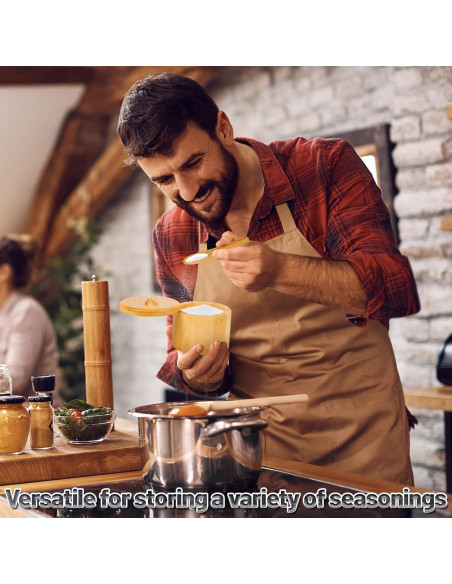 Caja de Sal de Bambú Loscarol con Tapa Magnética 170g