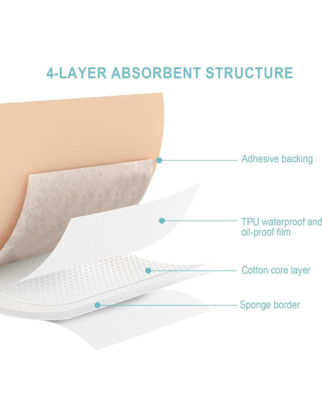 10 Piezas Paquete de Almohadillas de Aceite de Ricino Orgánico 22x20cm