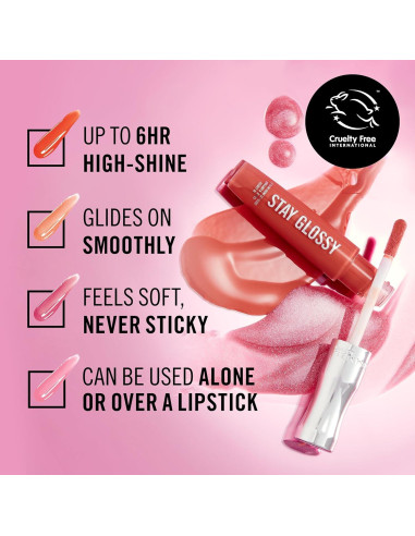 Brillo de Labios Stay Glossy Rimmel 5.1g - Color y Brillo Duradero