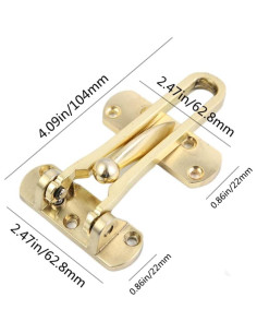 Cerradura de Seguridad para Puerta Szhdxsy Dorada 10 cm 2