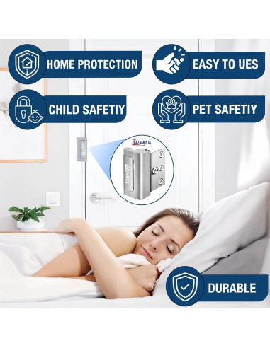 Cerradura de Refuerzo BAZAARISTA 3PACK Seguridad Alta Aluminio