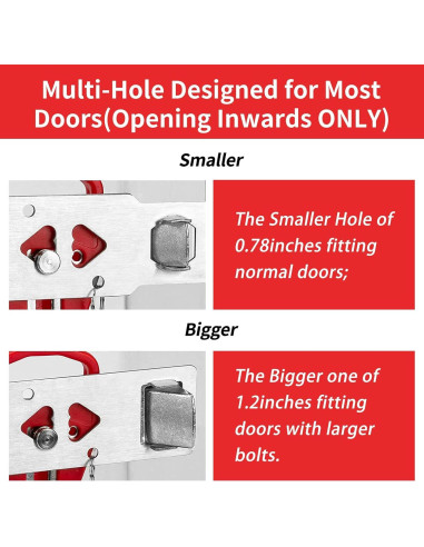 Cerradura de Puerta Portátil Rerishom 2 Piezas Seguridad