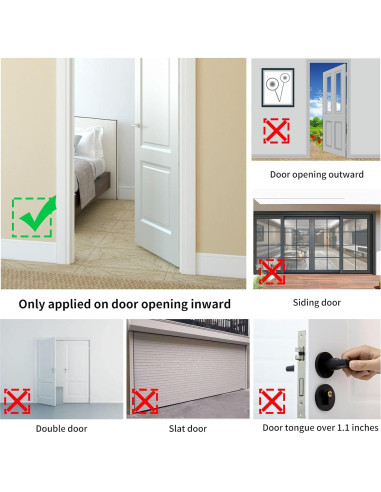 Cerradura de Puerta Portátil Rerishom 2 Piezas Seguridad