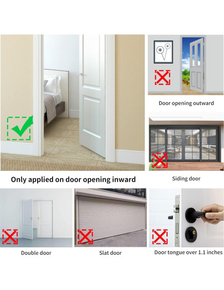 Cerradura de Puerta Portátil Rerishom 2 Piezas Seguridad