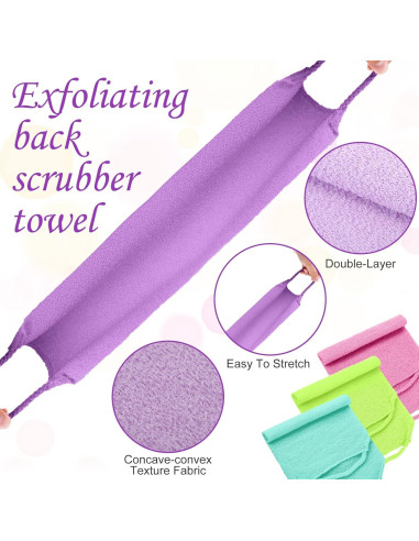 Fregador Exfoliante de Espalda Moukeren 4 Piezas Nylon
