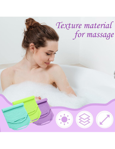 Fregador Exfoliante de Espalda Moukeren 4 Piezas Nylon