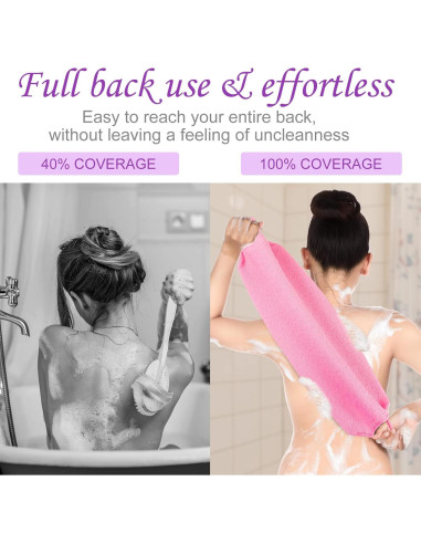 Fregador Exfoliante de Espalda Moukeren 4 Piezas Nylon