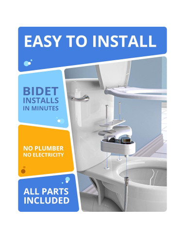 Accesorio de Bidet Clear Rear - Doble Boquilla Autolimpiante