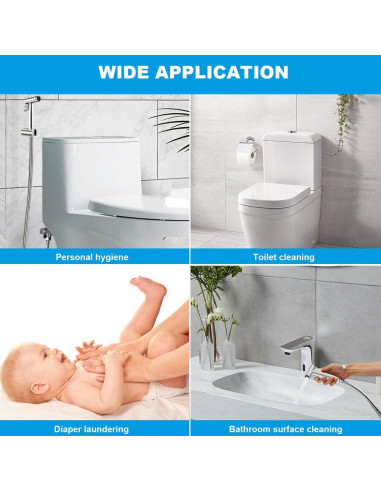 Rociador de Bidet de Mano Aukomer Acero Inoxidable Ajustable