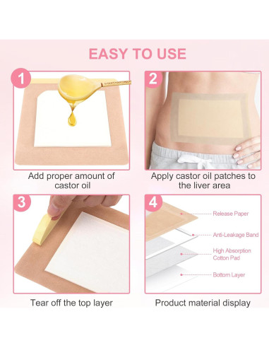 Paquete de Aceite de Ricino YEXIAOBOY 10 Piezas Orgánico