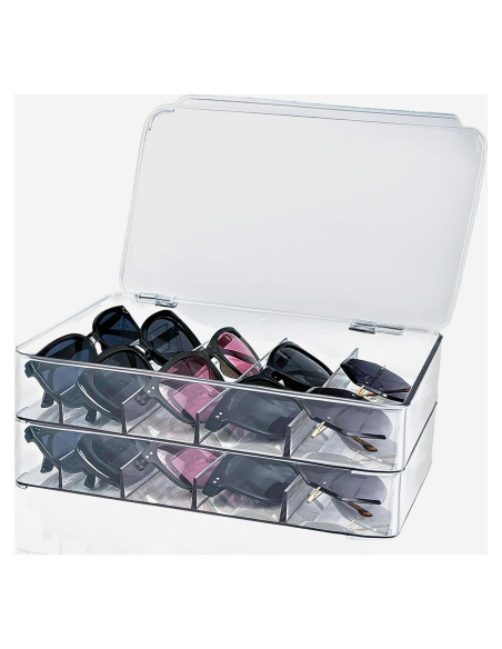 2 Organizadores de Gafas de Plástico HFYZZ con 5 Compartimentos