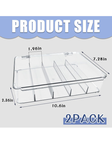 2 Organizadores de Gafas de Plástico HFYZZ con 5 Compartimentos